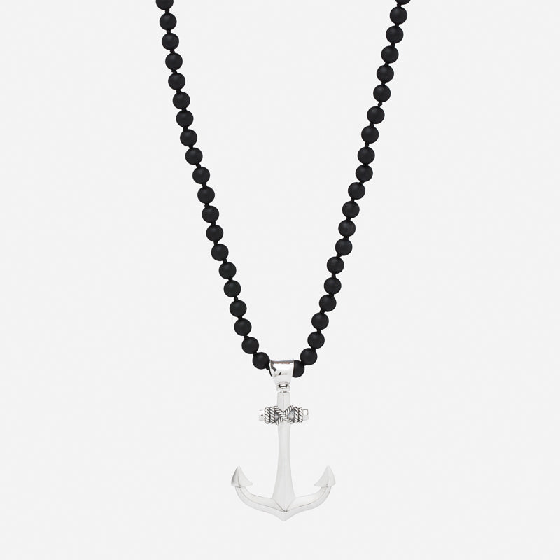 The Anchor Necklace Black