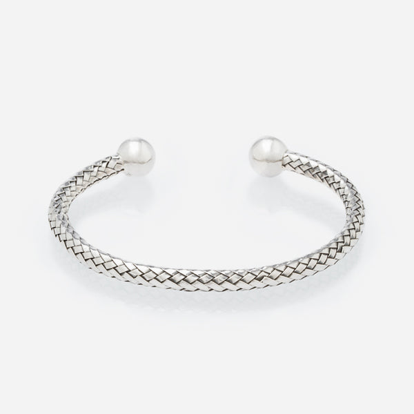 Woven Sterling Silver Bangle