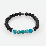 Wristband Turquoise & Black Onyx