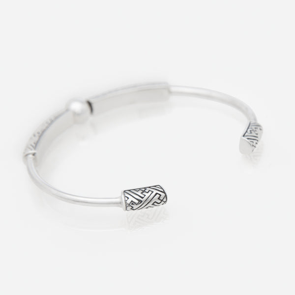 Sterling Silver Bangle With Motif