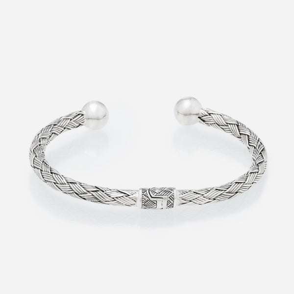 Woven Sterling Silver Bangle 2